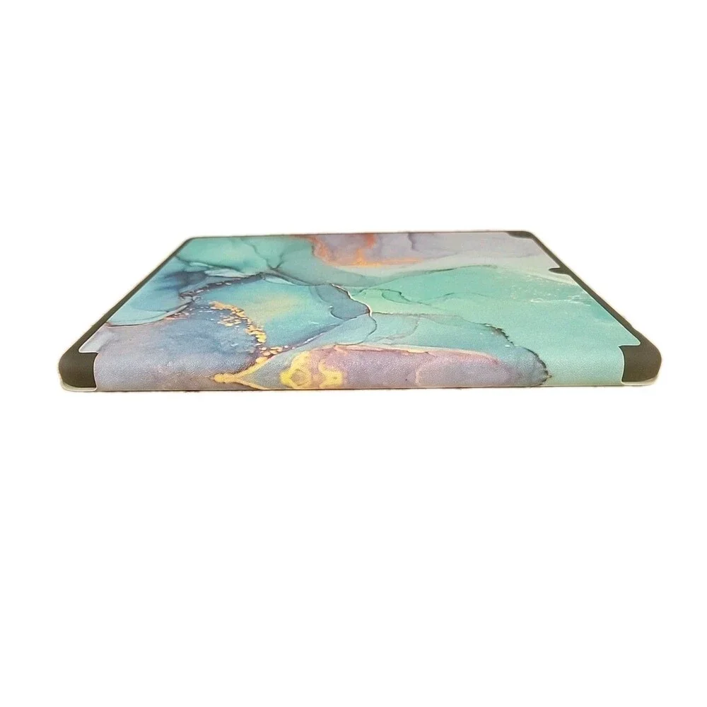 Soke For iPad 9th Gen 10.2 inch 2021 Smart Case Stand Back Cover-Emerald Marbel